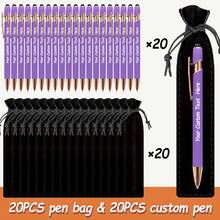 1/5/10/20 Peças Canetas Esferográficas Personalizáveis, Ferramentas de Escrita Personalizadas, Adequadas para Gravar Nomes e Sites de Empresas, Escolha Ideal para Homens, Aniversários, Presentes de Aniversário, Brindes Promocionais, Papelaria