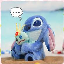 Official Stitch Plush Toy - Cute Stuffed Animal Keychain & Bag Charm | Authentic Plush Doll Key Ring For Backpacks, Keys & Gifts - Multicolor - View 3