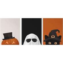 3 قطع من لوحات الجدار لفن الهالوين، طباعة أشباح قطط وقرع، ملصقات هالوين بدون إطار، ديكور هالوين، ديكور عيد الميلاد، ديكور ، ديكور حفلات الزفاف، ديكور المنزل، ديكور الخريف، ديكور الخريف، ديكورات عيد الميلاد، لوازم الحفلات، ديكور الأعياد الداخلية، ديكور جدران هالوين