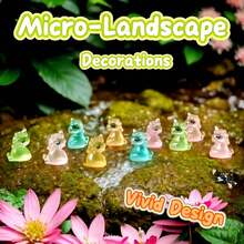 50 piezas Decoración de paisaje en miniatura creativa con unicornios que brillan en la oscuridad, accesorios de gel de crema DIY, decoración con perforadora, adorno en miniatura hecho a mano para el coche, piezas de resina de paisaje en miniatura creativas que brillan en la oscuridad, pequeña decoración que brilla en la oscuridad, regalos pequeños para fiestas, San Valentín, Año Nuevo (color y estilo aleatorios) - Multicolor - Ver 5