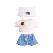 6.69 pollici Vestiti di bambola, compatibili con , include 3 outfit - cappello secchio alla moda, maglione e set di pantaloni o gonna, adatto per bambole di 6.69 pollici, accessori carini per bambole per giochi e esposizione (scarpe e bambola non incluse)