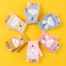 1 paio /3 paia /6 paia Guanti invernali comodi e carini per bambini - Design a conchiglia caldo e freddo, adatti per scrivere e sciare, adatti per bambini di età 3-12 anni