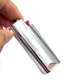 Funda multifuncional de metal, con abridor de botellas de cerveza, para encendedores de tamaño mini BIC J5