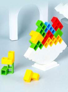 16pcs Balancing Swing Playful Stacking Tumbling Tower Building Blocks Set, Interactive Toy For 2 Players