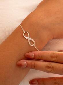 Brățară Infinit din Argint Sterling S925 cu Nume Personalizat - Cadou Personalizat pentru Cupluri, Îndrăgostiți, Soți/Soții, Cele Mai Bune Prieteni și Sine Însăși - Ideală pentru Aniversare, Ziua Îndrăgostiților, Întâlniri Romantice, Aspecte Elegante Zilnice și Suveniruri Atemporale de Dragoste