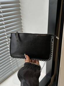 Bolso sobre agrietado, nuevo bolso de hombro de moda y Charm para dama, bolso cruzado popular con cuentas, elegante bolso de imitación de perla