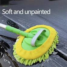 1 pieza trapeador de lavado de automóviles extensible - cepillo de microfibra de chenilla suave con mango ajustable extra largo para fácil alcance, esencial de cuidado de automóviles premium para un viaje impecable, vibrante cepillo de lavado multifuncional en verde para limpieza interior y exterior, suministros y herramientas de limpieza duraderos - Multicolor - Ver 4