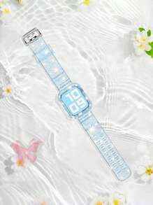 2 In 1 Glitter Bling Crystal Clear Band With Bumper Case Compatible With Apple Watch Band 38/40/41/42/44/45mm,Jelly Sports Protective Replacement Wristband Strap For Apple Watch Strap Compatible With IWatch 8/7/6/5/4/3/2/1/SE Women Man