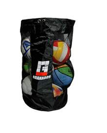 Bolsa mochila balonera capacidad para 15 balones equipo deportivo transporte cómodo resistente ventilado organización futbol voleibol uso escolar - Negro - Ver 3