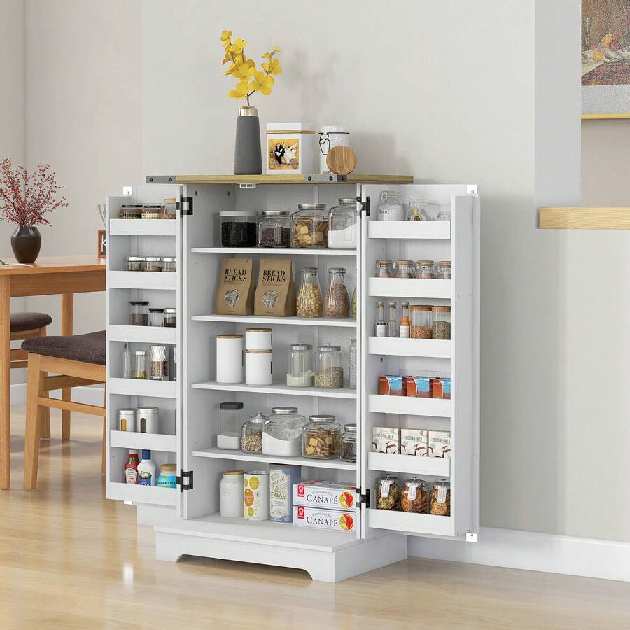 HOMCOM Armários de cozinha - Branco - Ver 1