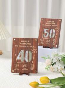1Pc 40th Birthday Money Card,Wooden Birthday Money Holder Display With Stand,DIY Cash Gift Plaque & Keepsake Card,Money Holder Ornament,Money Holders Cards For Cash,Greeting Cards Money Holder,Birthday Decorations,40th Birthday Gifts,Happy Birthday Decor,Tabletop Decor