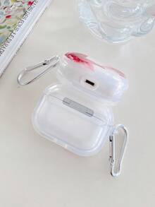 Estuche para auriculares con flor de lirio realista, estuche para auriculares con flor roja, estuche para auriculares transparente con 1 clip colgante, compatible con estuche para AirPods, auriculares, compatible con estuche para AirPods Pro 3, compatible con Pro (2.ª generación), compatible con 3, compatible con Pro, compatible con 1/2, compatible con estuche para AirPods 4 - Multicolor - Ver 9