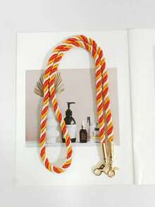 PU皮革编织绳手柄适用于手提包单肩包带手工包DIY配件合金M号返校用品钩针编织