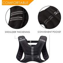 Prodigen Weighted Vest For Women And Men 8 12 16 20 25 30 Lbs With Reflective Stripe And Double Adjustable Buckle Straps Weight Vests For Strength Training Jogging Cardio Weight Loss SH PO - Purple - View 4