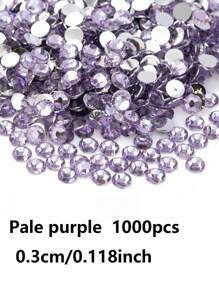 1000pcs-3mm Non-Thermal Repair Nail Art Silvery Base General Color Stick-On Diamonds, Flat Bottom Precious Stone Small Round Precious Stone DIY Nail Art Precious Stone, Mobile Phone Case Cup, Hair Accessories, Clothes, Shoes, Bags, Violent Bear Doll Accessories Precious Stone. Party Gift Decoration Art Ornaments