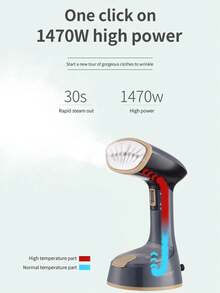 SOKANY Ferro da stiro portatile a vapore SOKANY, macchina da stiro a vapore, ferro elettrico, essenziale per viaggi di lavoro e vacanze, uscita vapore ad alta potenza 1400W in 30 SECONDI, serbatoio dell'acqua grande, multi-angolo anti-perdite, pieghevole con un solo pulsante, portatile e facile da riporre, ugello a sette fori per rimuovere le pieghe più profonde, pannello in acciaio inossidabile, facile da prendersi cura degli abiti per uso domestico e da viaggio, liscia rapidamente le pieghe e mantiene sempre l'abito impeccabile