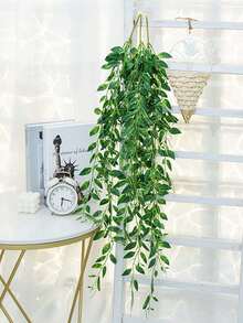 1/2/3pcs Artificial Vines Leaves Garland, Decoration Indoor Fake Greenery Foliage,3D Faux Green Vine Hanging Decor,For Scenery Backdrop, Cafe, Exhibition Hall, Washable, Valentine Day, Gift Gifts Birthday Graduation,Tropical Leaf Vine,Bring Nature Indoors Without The Watering Hassle,Stunning Decor For Home,Office And Events,No Wilt,No Fade,For Bedroom,Room Wedding Decor,Wall Indoor Outdoor Decoration - Multicolor - View 5