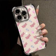Funda de Teléfono de Muñeca de Dibujos Animados Linda, Adecuada para 16 15 14 13 12 11 Pro X XR XSMAX 8 Plus, Cubierta Trasera Transparente Suave a Prueba de Golpes - Colores mixtos - Ver 1