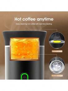 SOKANY Macchina per espresso portatile elettrica, macchina da caffè da viaggio per campeggio, auto e ufficio, con riscaldamento automatico e tipo C, in grado di preparare caffè caldo e freddo, compatibile con caffè macinato e caffè in capsule