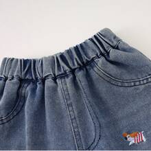 Boys' Loose Casual Animal Embroidered Denim Jeans, Suitable For All Seasons - Light Wash - View 3