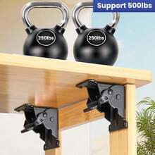 8 Pack 90 Degrees Folding Table Legs Brackets, Lock Extension Support Bracket Heavy Duty Folding Brackets, Foldable Self-Lock Hinges With Screw For Table Chair Bed Leg Feet - Multicolor - View 4