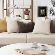 1pc Chenille Decorative Pillow Case, Soft Textured Luxury Throw Pillow Cover For Bed And Living Room Sofa