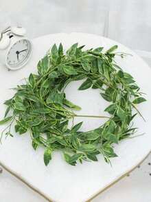 1/2/3pcs Artificial Vines Leaves Garland, Decoration Indoor Fake Greenery Foliage,3D Faux Green Vine Hanging Decor,For Scenery Backdrop, Cafe, Exhibition Hall, Washable, Valentine Day, Gift Gifts Birthday Graduation,Tropical Leaf Vine,Bring Nature Indoors Without The Watering Hassle,Stunning Decor For Home,Office And Events,No Wilt,No Fade,For Bedroom,Room Wedding Decor,Wall Indoor Outdoor Decoration - Multicolor - View 6