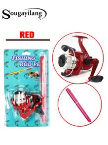 SOUGAYILANG Multi-Color Mini Pen - Style Fishing Rod Kit With 5.1:1 Gear Ratio And Ceramic Ring Guides Portable High - Hardness Telescopic Pen Fishing Rod Combo With Stainless Steel Guides And Anti - Twist Roller With Anti - Corrosion Gears For Saltwater & Freshwater