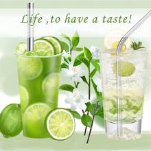 10/5/1 件可重复使用不锈钢金属吸管，配有直吸管、弯吸管和清洁刷，适用于 20 盎司-40 盎司杯子，多种尺寸可选 - 彩色 - 查看 3