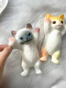 1/8PCS Cute Silicone Simulation Cat, Sticky Stress Relief Toy, Cute Stuff, Taba Squishy, Injectable Bubbles, Travel Portable Fidget Squeeze Toys, Squisy, Blue For Boys, Pink For Girls, Perfect For All Ages Austism, Ideal Holiday Gifts, Small Cute Fun Gift, Fun, Kids Games, Kids Toys, Boy Games, Girl Games, Children's Games, Easter Gifts, Party Bag Fillers, Christmas Stocking Fillers, Fidget Toys, Kids Party Favors[Eyes Random]