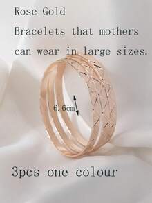 3-częściowe faliste bransoletki dla dziewcząt, modne, codzienne akcesoria