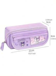 Sanrio 1pc [Authorized] Sanrio Pencil Case, Kuromi Series Large Capacity Stationery Bag, Men's And Women's Pencil Cases Come With Stickers, Perfect As A Back To School Gift,Pencil Pouch,School Bag