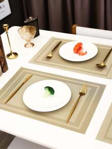 2-4 件编织 PVC 餐垫套装，可水洗，易清洁，可擦拭，防滑，非常适合房间装饰、餐桌装饰、家居装饰，适用于节日、派对、生日、婚礼和晚宴