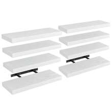Estantes flotantes para el baño, 4/8 piezas de 15.8 pulgadas de estantes de madera rústicos montados en la pared para el almacenamiento del baño, decoración del baño de vuelta al colegio