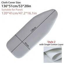 1pc Universal Ironing Board Cover, With Elastic Edge, Stain-Resistant & Heat-Resistant, Thick Cleaning Pad, Iron Rest Pad, Suitable For Ironing Board - Multicolor - View 18