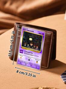 1 pièce Carte Poke en métal personnalisée pour papa, carte de portefeuille personnalisée avec texte, cadeau d'anniversaire et de fête des pères personnalisé. Cartes Poke pour mari, grand-père, papa