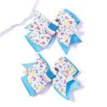 2pcs Children's Double Layer Swallowtail Pencil Apple Letter Hair Clips, Suitable For Back To School Season Party Hair Accessories - Multicolor - View 12