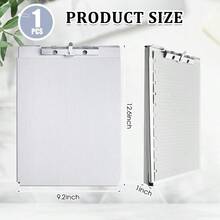 Storage Clipboard Bulk Heavy Duty Aluminum Clip Board For Teacher Contractor Medical Construction Office School Classroom 12.6x9.2x1 Ih Fit Letter Size 8.5x11 Ih Paper 1 Pcs - [ImageColor] - View 2