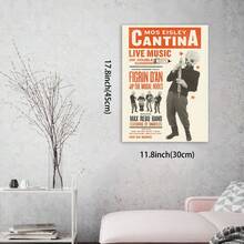 Framed [ Vintage Poster] Vintage   Canvas Wall Art - Mos Eisley Cantina Band Poster Featuring Figrin D'an & The Modal Nodes | D Print, Corridor Artwork, Perfect For Bedrooms, Living Rooms, Or Corridors - Framed - View 2