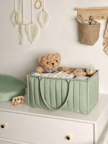 花卉图案尿布收纳篮，时尚婴儿房储物篮，婴儿派对礼物，必备清单，开学必备包，学习用品 - 彩色 - 查看 11