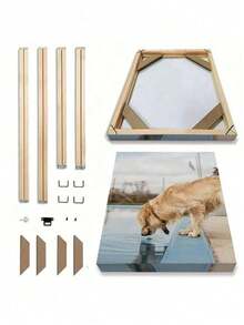 1 套木质画布框 DIY 条形套件,用于画廊包裹油画安装框条油画墙面艺术装饰 12X16 16X20 16x24 英寸 20x40 英寸 - 彩色 - 查看 3