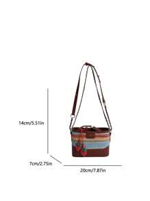 Bolso de paja tejido colorido para mujeres, último modelo de moda para playa, vacaciones de verano y uso casual, bolso de hombro y bandolera para teléfono