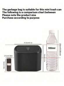 Thùng rác ô tô có nắp - 4 cuộn túi đựng rác, chống rò rỉ, thùng rác treo di động để sắp xếp đồ đạc trên xe - Phù hợp với nhiều loại xe - Nhiều màu - Xem 9