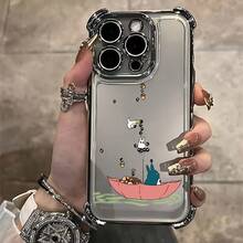 Funda de Teléfono de Gato Lindo para 16 15 14 13 12 11 Pro X XR XSMAX 8 Plus, Cubierta Trasera Transparente Suave a Prueba de Golpes - Colores mixtos - Ver 8