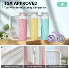 CasaCulina 4 Pack Silicone Travel Bottles For Toiletries, TSA Approved 3.4oz Leak Proof Shampoo And Conditioner Travel Size Essentials Toiletry Bottles, Refillable Traveling Liquid Containers