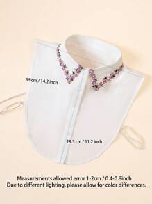 1 Pc Women's Fashion Versatile Vintage Round Collar Fake Shirt Collar