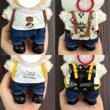[Clothes & Backpack Only] 17cm Labubu Doll Clothes, 17cm LBB Clothes Blind Box Figurine Dress Up Outfit Set, Cute Replacement Accessories For Labubu