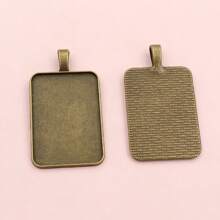 5 Stücke 23x33mm Cabochon Rechteck Anhänger Blanko Basiseinfassung Schale Einzel-/Doppelseite DIY Schmuckzubehör