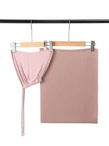 2Pcs Women's Scarf With Tie Hijab, Versatile Base Cap Set, Middle East Ramadan Abaya Matching, Stretchy Cap Base, Chiffon Scarf And Cap Casual Outfit