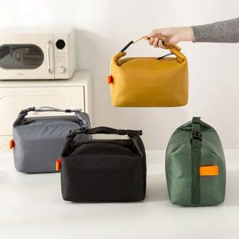 New Insulated Bento Bag, Handheld Lunch Box Bag, Large Capacity Picnic Bag, Convenient And Portable Storage Method, Suitable For Office Workers And Travelback To School School Stuff Bag For School Lunch Bag For Women Cooler Bag Picnic Accessories School Accessories